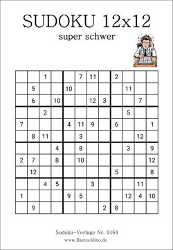 Sudoku 12x12 super schwer kostenlos drucken