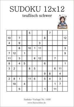 Sudoku 12x12 teuflisch ausdrucken