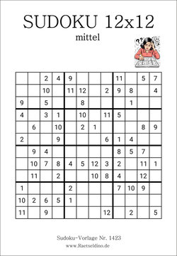Sudoku 12x12 zum kostenlosen Ausdrucken
