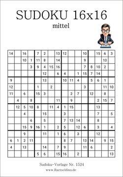 Gratis Sudoku 16x16 ausdrucken als PDF