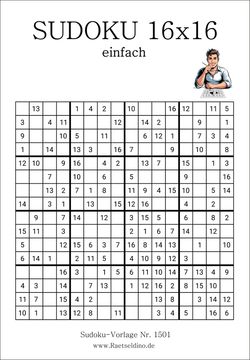 Sudoku 16x16 einfache Stufe