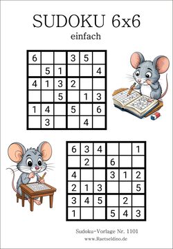 Sudoku 6x6 einfach zum Ausdrucken