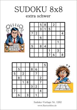 Sudoku 8x8 extra schwer kostenlos ausdrucken
