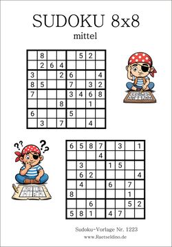 Sudoku 8x8 kostenlos drucken