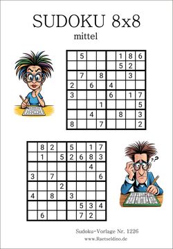 Sudoku 8x8 mittel freier PDF-Download
