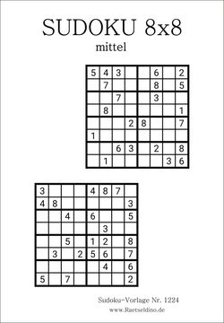 Sudoku 8x8 mittel PDF download