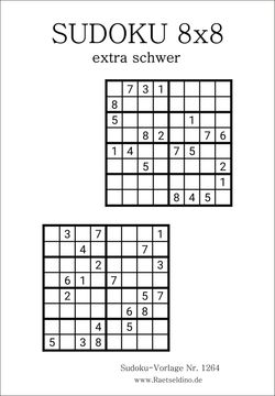 Sudoku 8x8 sehr schwer PDF herunterladen