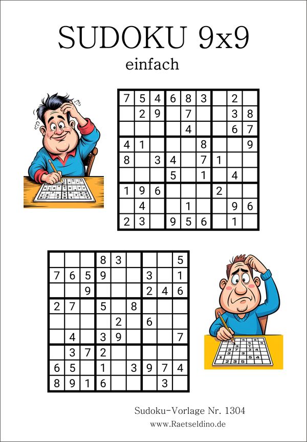Sudoku 9x9 einfach zum Ausdrucken
