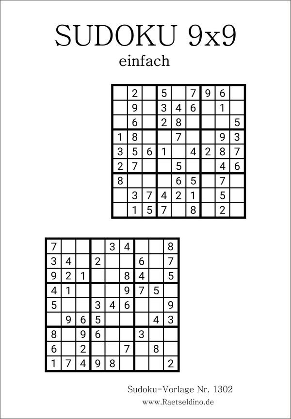 Sudoku 9x9 leicht