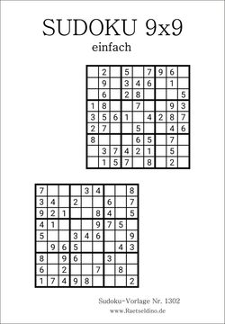Sudoku 9x9 leichte Stufe
