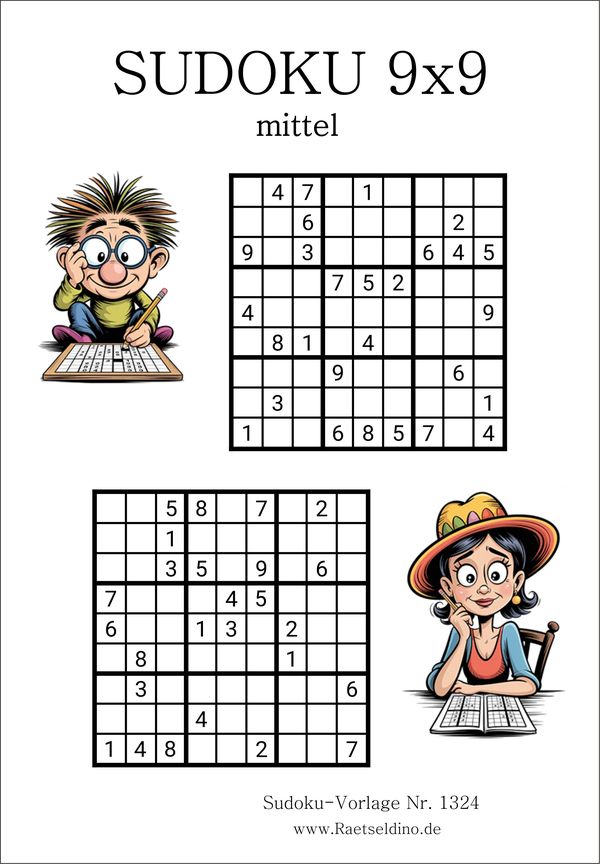 Sudoku 9x9 mittel ausdrucken