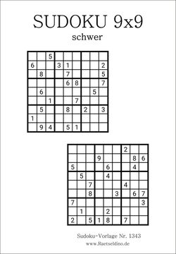 Sudoku 9x9 schwer kostenlos downloaden