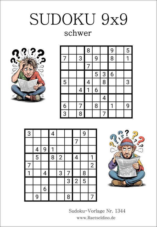 Sudoku 9x9 schwer PDF