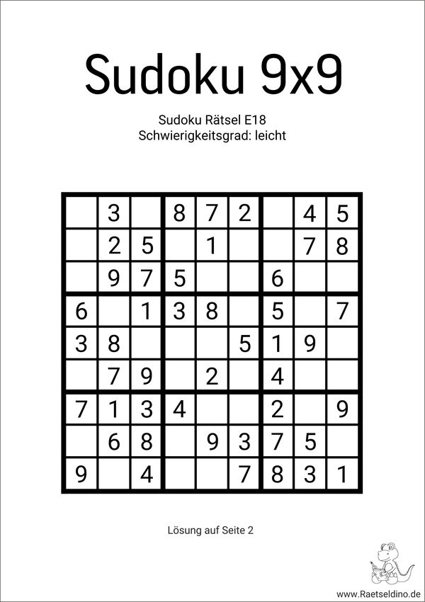 ganz leichtes Sudoku