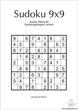 Sudoku einfach - 9x9