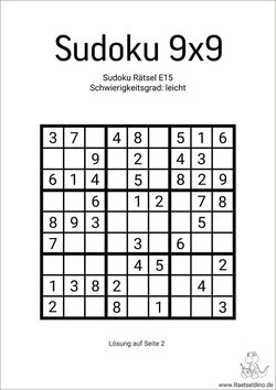 Sudoku leicht mit einer Strategie für Einsteiger