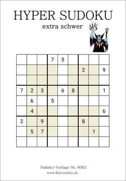 Gratis Hyper Sudoku extra schwer