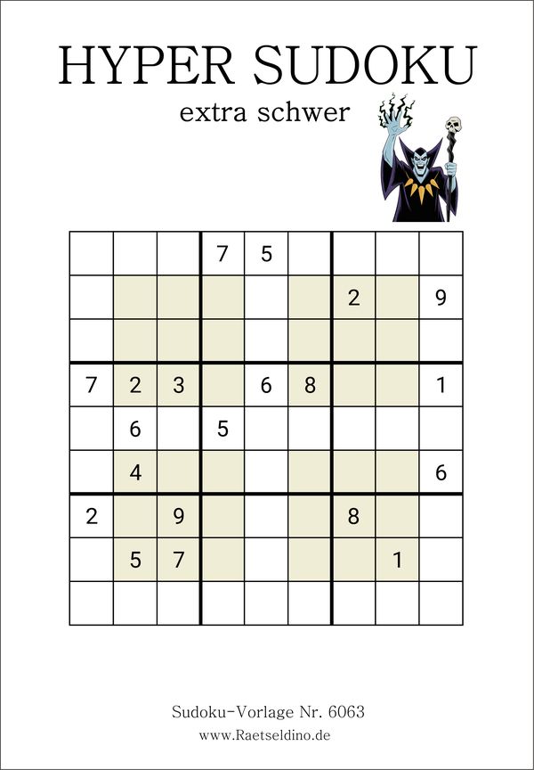 Hyper Sudoku extra schwer