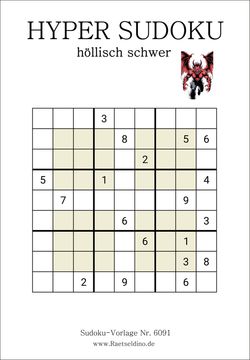 Hyper Sudoku Hölle kostenlose Vorlage