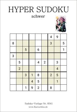 Hyper Sudoku in der Stufe schwer