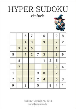 Hyper Sudoku kostenlos ausdrucken