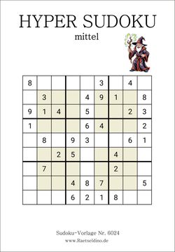 Hyper Sudoku kostenlos drucken und lösen