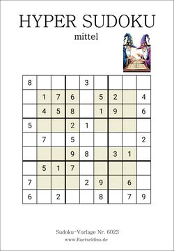 Hyper Sudoku kostenlos zum Ausdrucken
