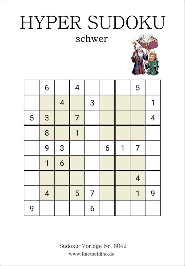 Hyper Sudoku schwer ausdrucken