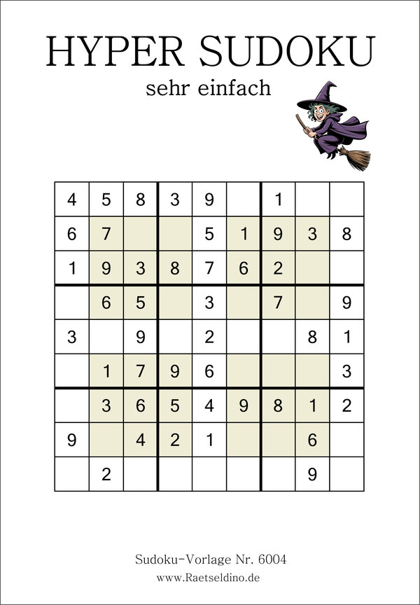 Hyper Sudoku sehr einfach kostenlos