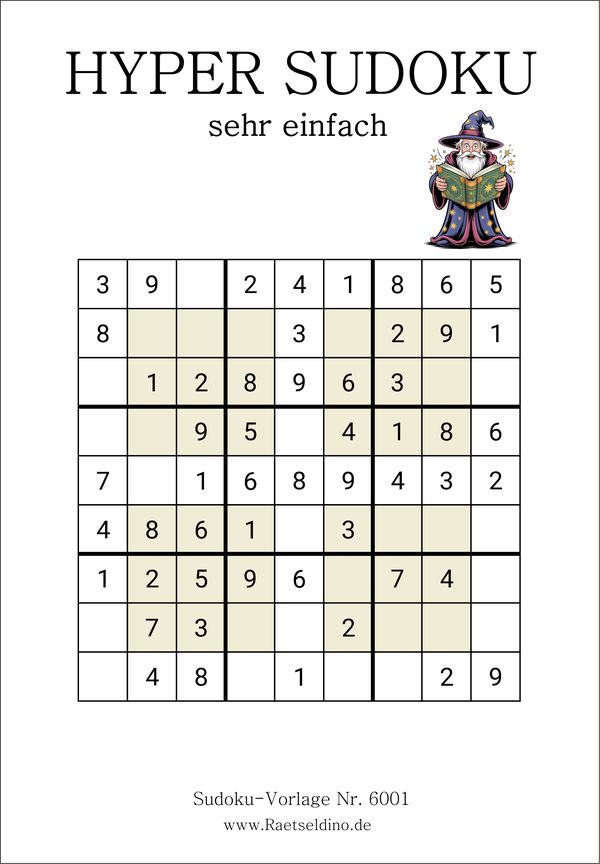 Hyper Sudoku sehr einfach