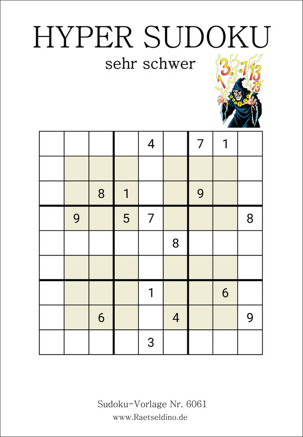 Hyper Sudoku sehr schwer