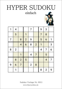 Hyper Sudoku Stufe einfach