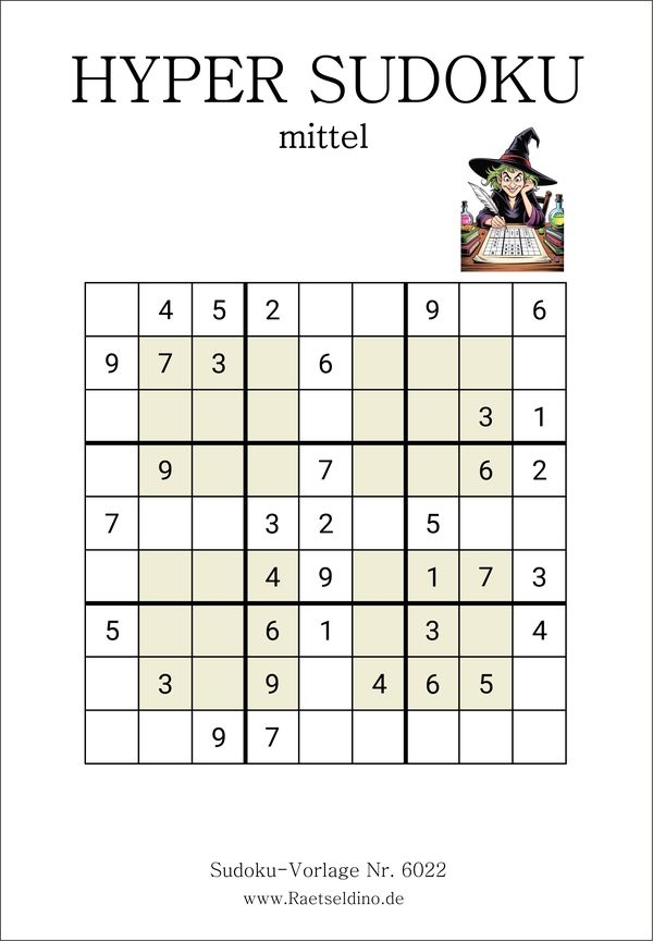 Hyper Sudoku Stufe mittel