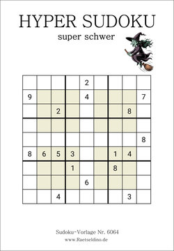 Hyper Sudoku super hexen schwer