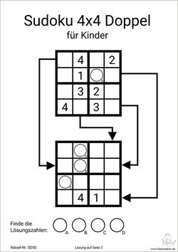 Besonderes Kinder Sudoku 4x4