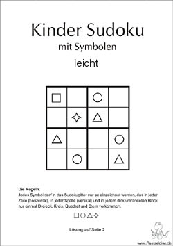 Kinder Sudoku mit Symbolen