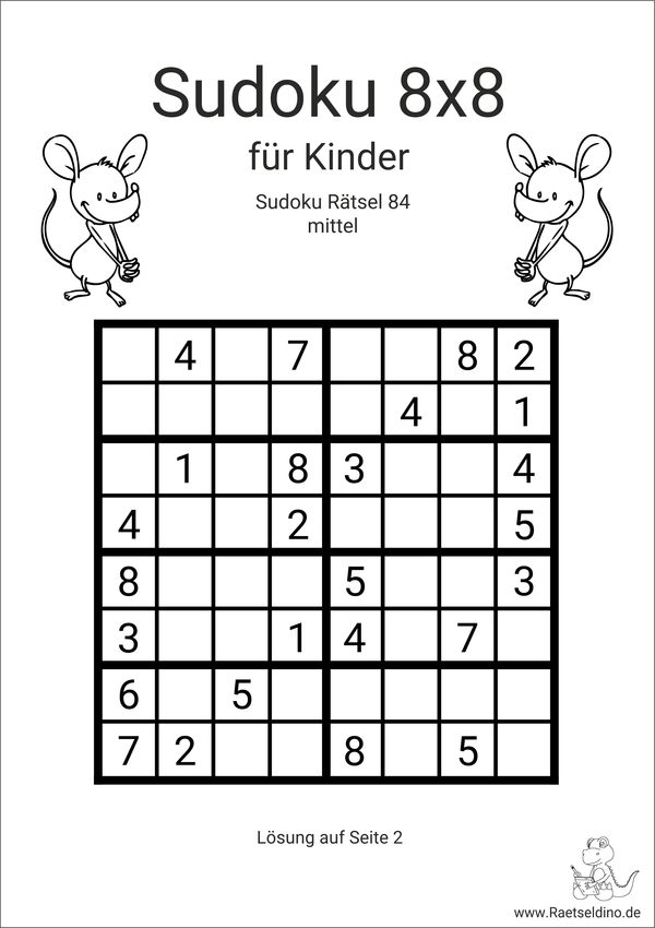 Kinder Sudoku 8x8