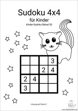 sudoku 4x4 Rätsel drucken