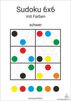 Sudoku mit Farben und Kreise