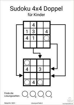Sudokudoppel zum Ausdrucken