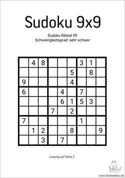 Kostenlose Sudoku-Hölle extrem schwer