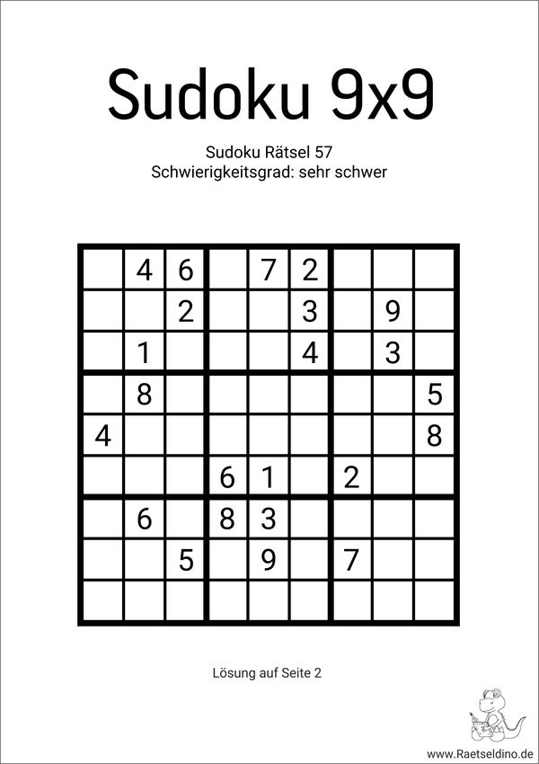 Profi Sudoku 9x9 sehr schwer
