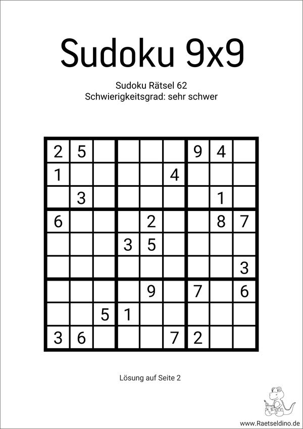 Sudoku 9x9 extra schwer ausdrucken pdf gratis