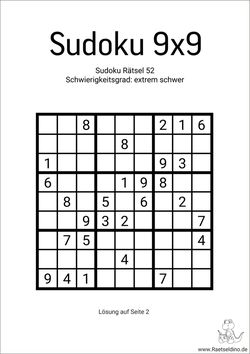 Sudoku extrem kostenlos für Profis