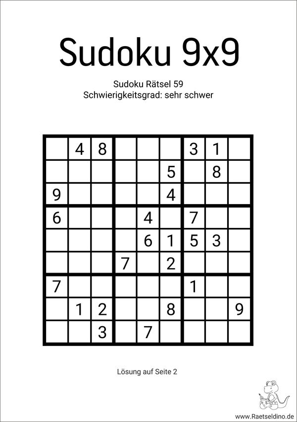 Sudoku höllisch schwer für Profis
