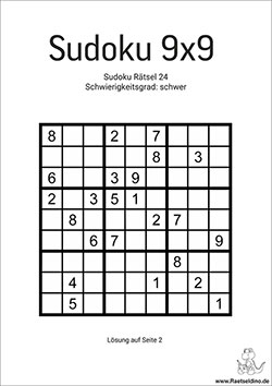 Sudoku schwer gratis download