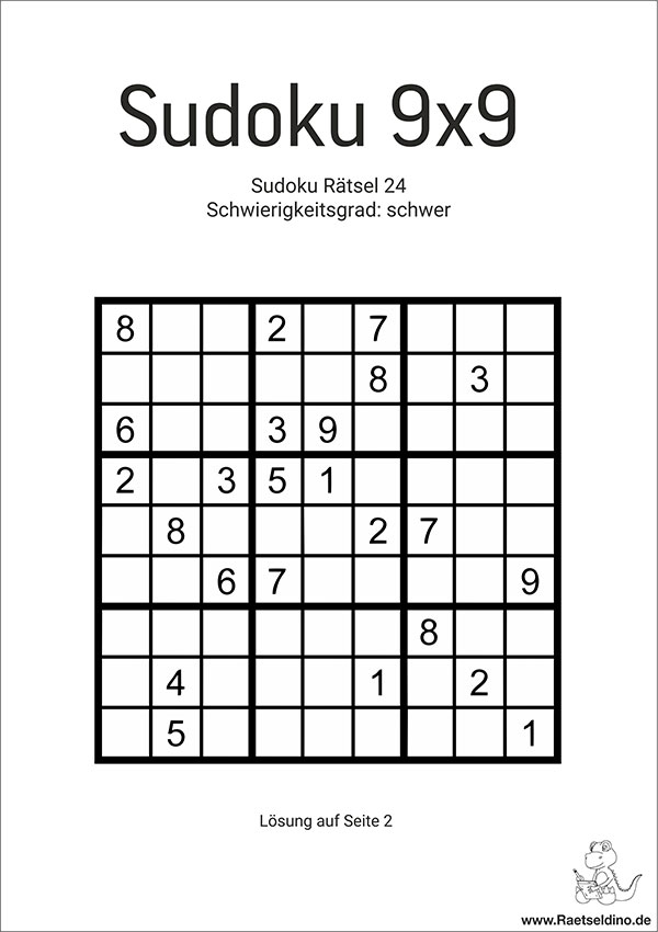Sudoku schwer kostenlos