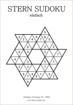 gratis Stern Sudoku in der Stufe einfach