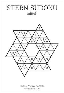 Kostenlose Stern-Sudoku mittel
