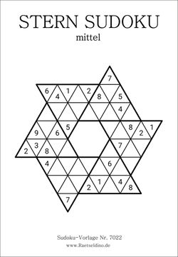 Stern Sudoku ausdrucken als PDF